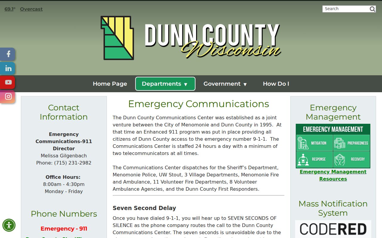 Dunn County arrest lookup emergency dispatch records page