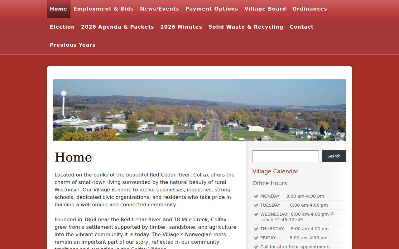 Village of Colfax criminal records government context