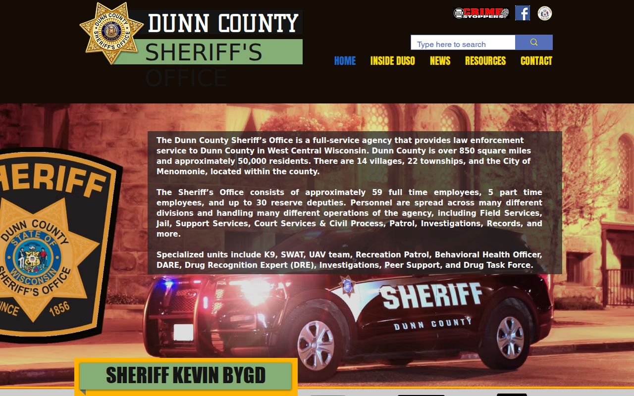 Dunn County Sheriff criminal records office source